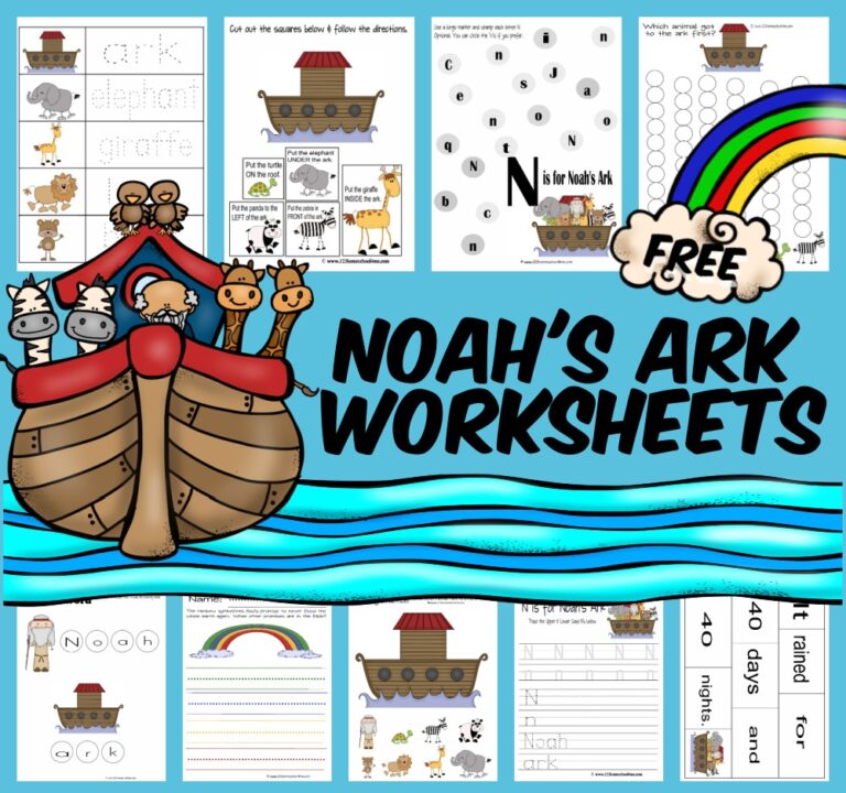  FREE Printable Noah s Ark Worksheets And Activities For Kids