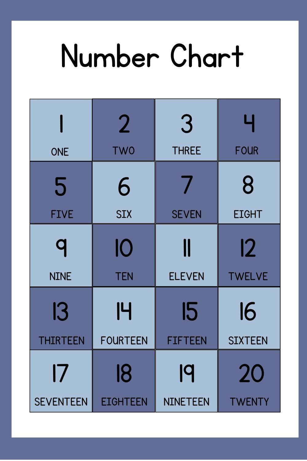 Free Printable Number 1 20 Chart For Preschool With VIDEO 