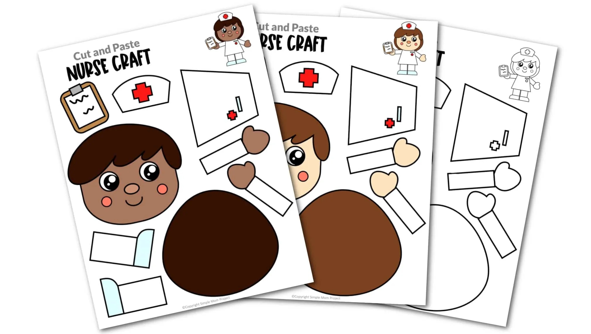 Free Printable Nurse Craft Template Simple Mom Project