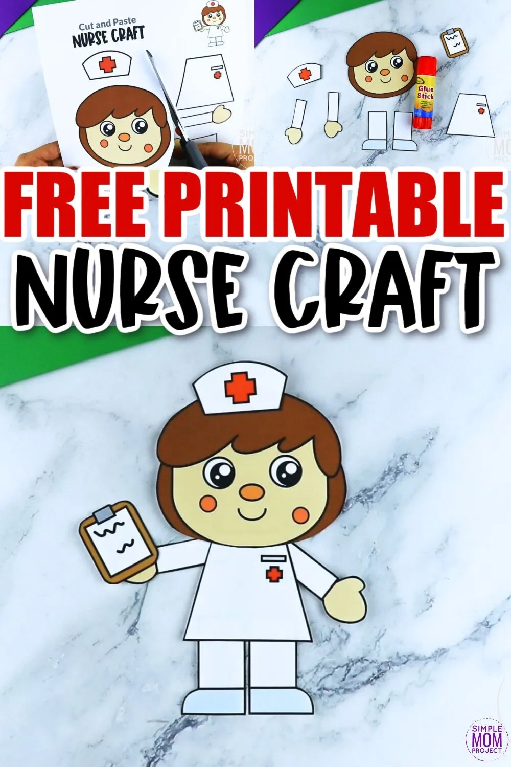 Free Printable Nurse Craft Template Simple Mom Project