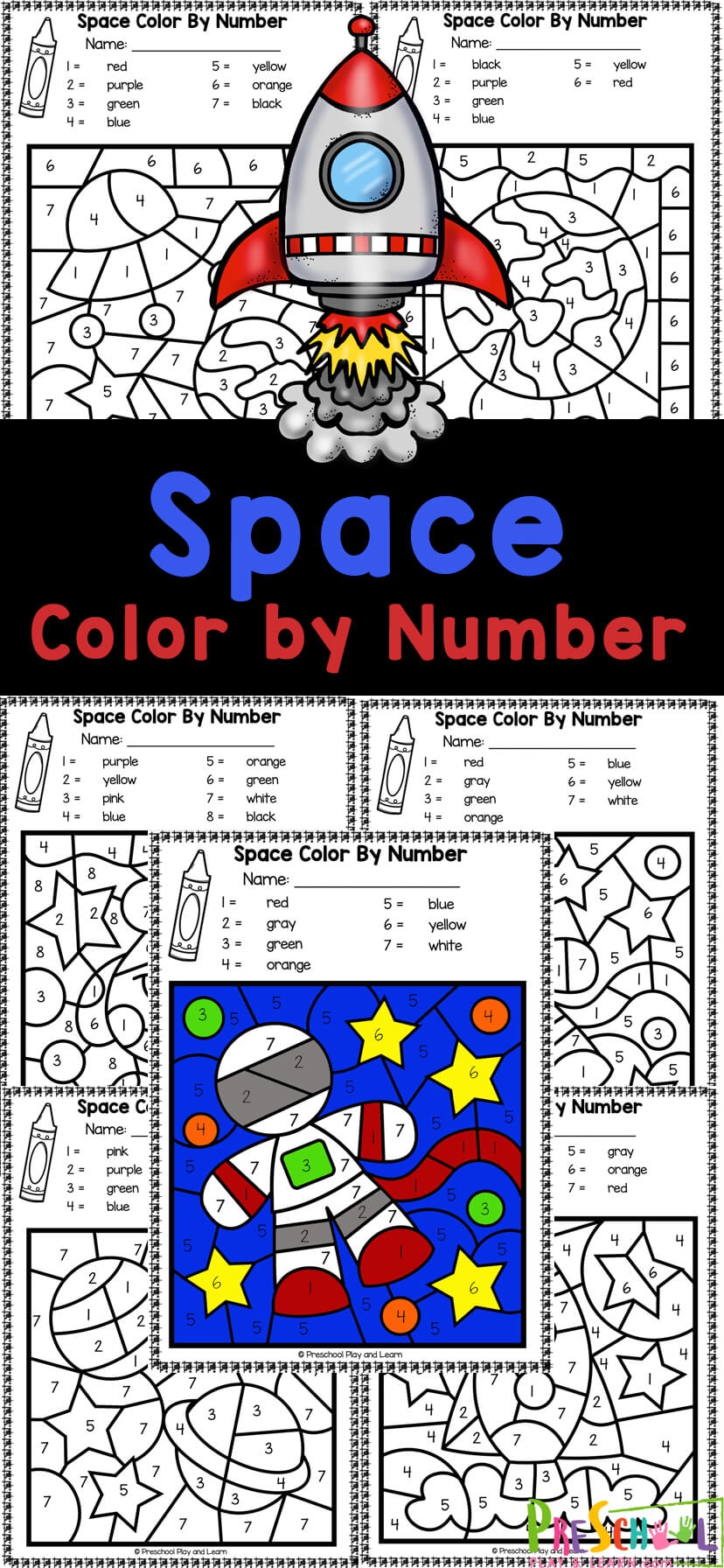 Printable Preschool Space Worksheets
