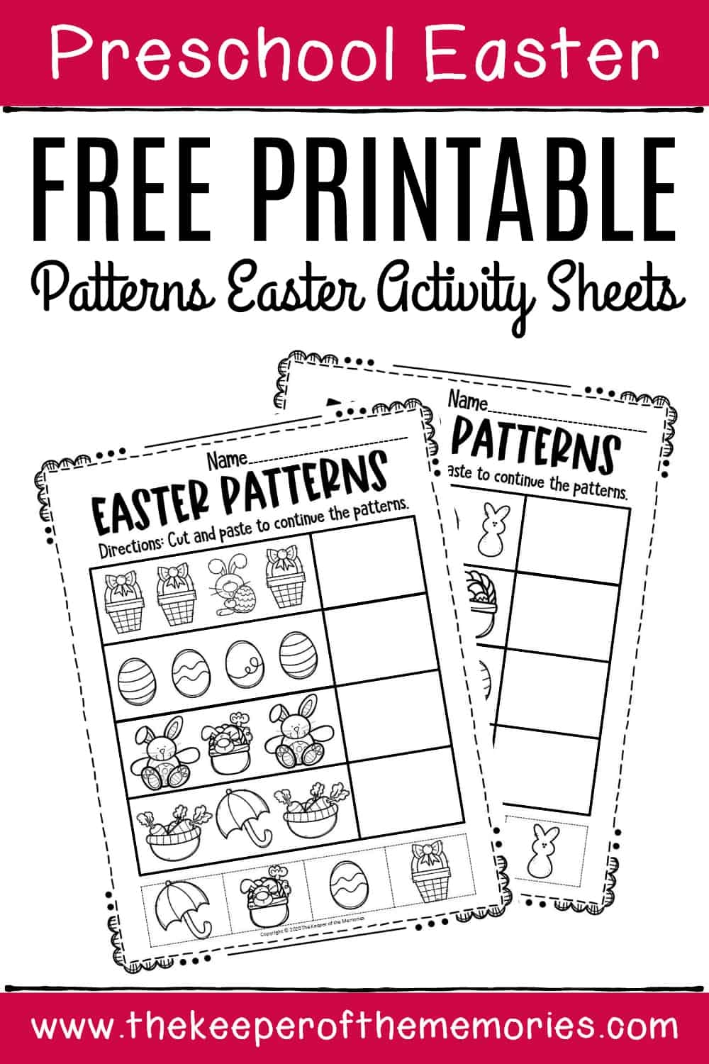 Printable Pattern Activities For Preschool