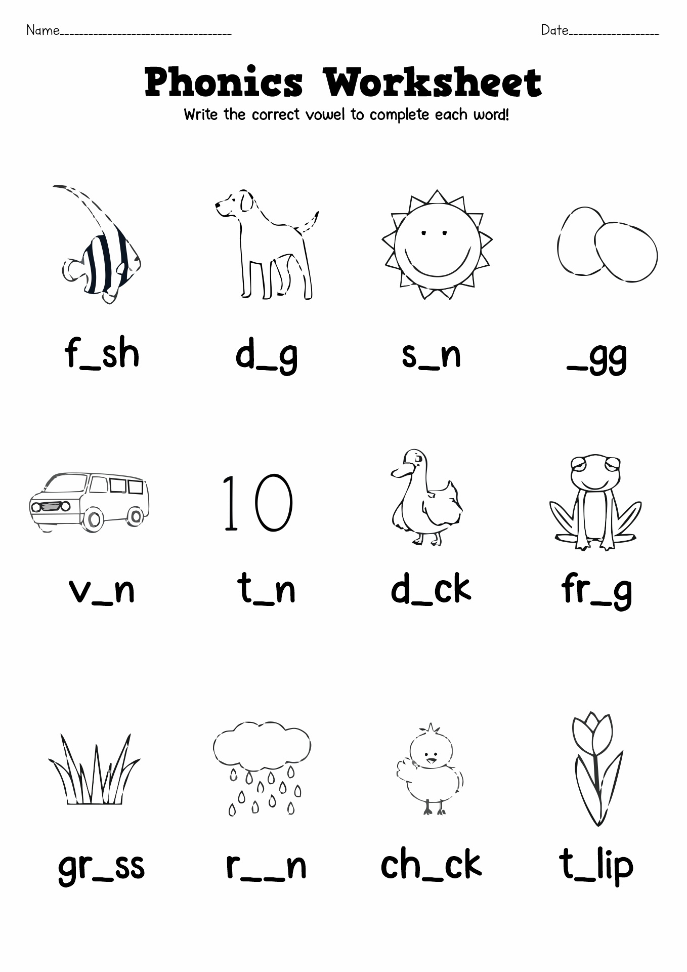 Free Printable Phonics Worksheet Kiddoworksheets Worksheets Library