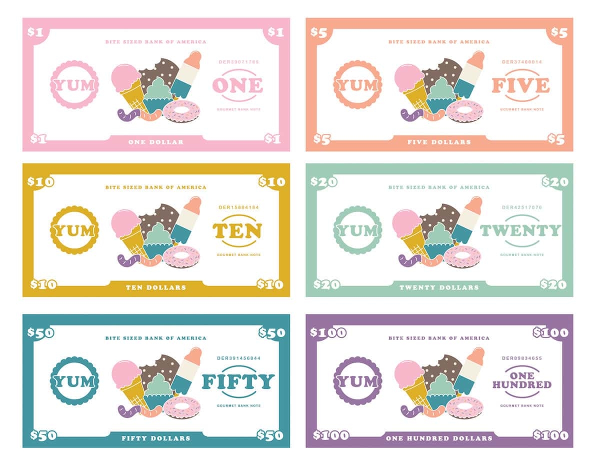 Free Printable Play Money For Kids Design Eat Repeat Worksheets Library