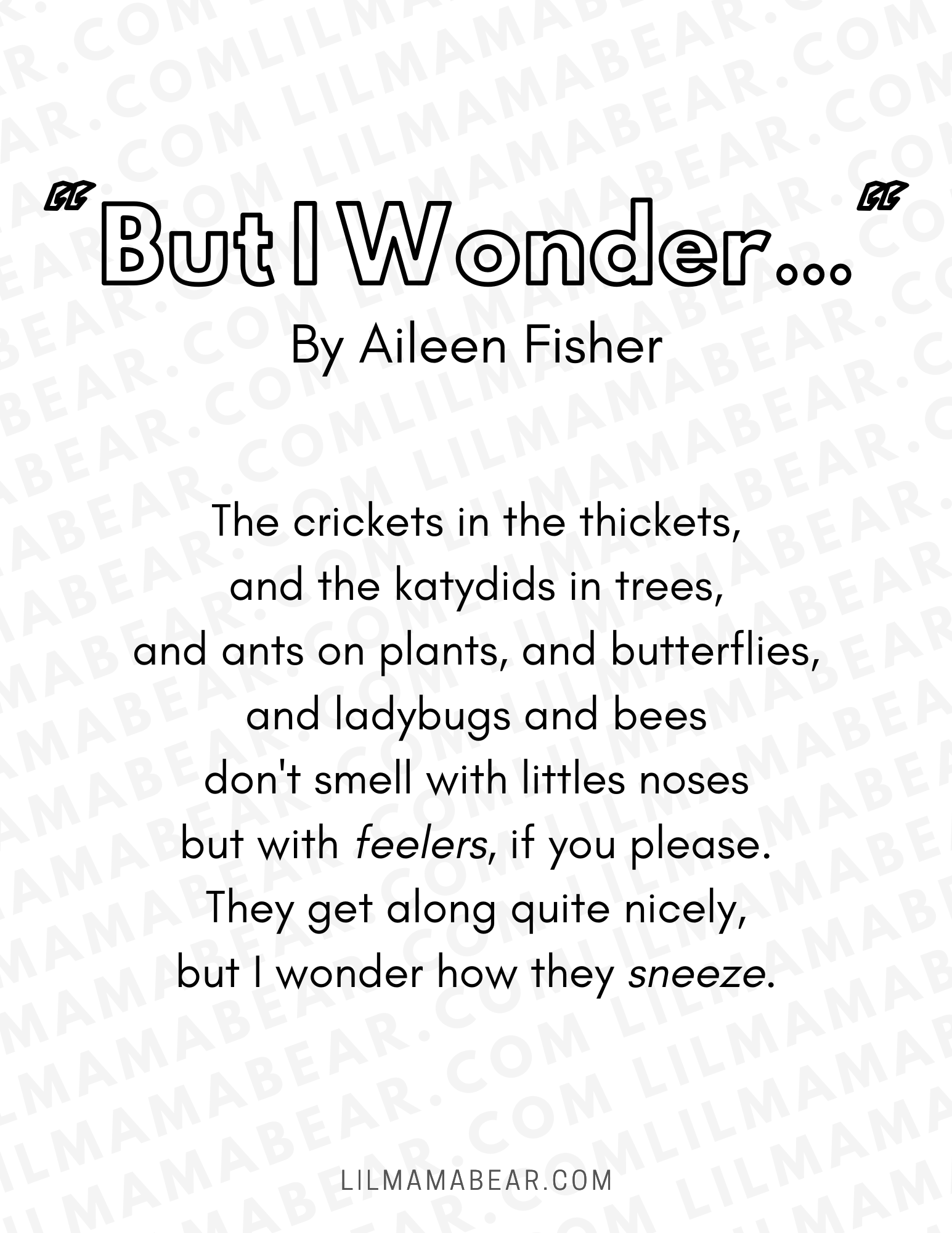 Free Printable Poems For Preschool Lil Mama Bear Blog