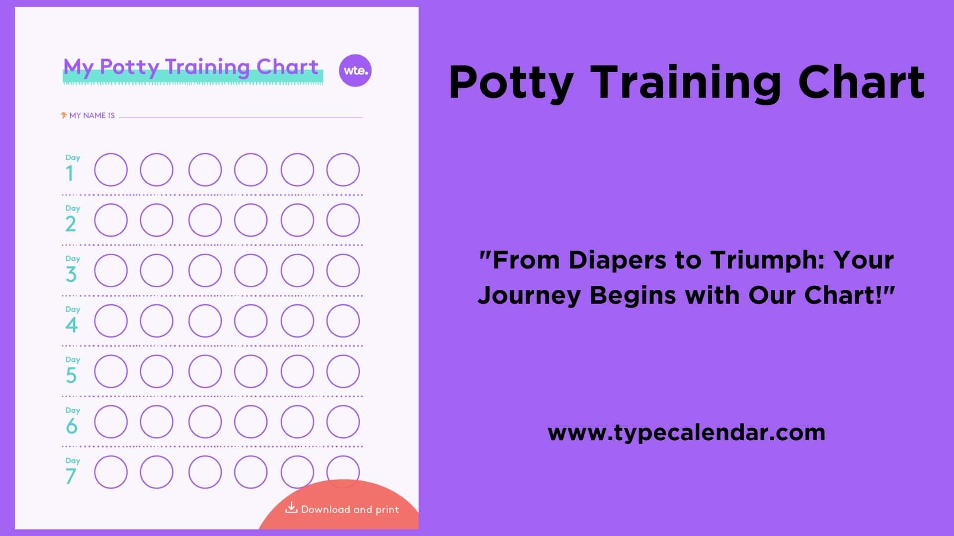 Free Printable Potty Training Chart Templates PDF Word For Toddlers
