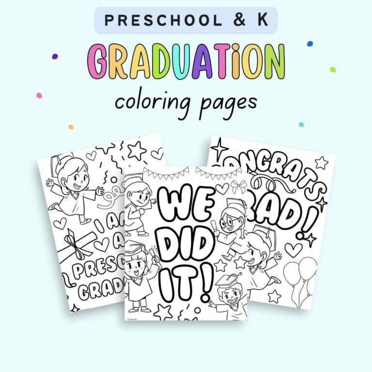 Free Printable Preschool And Kindergarten Graduation Coloring 