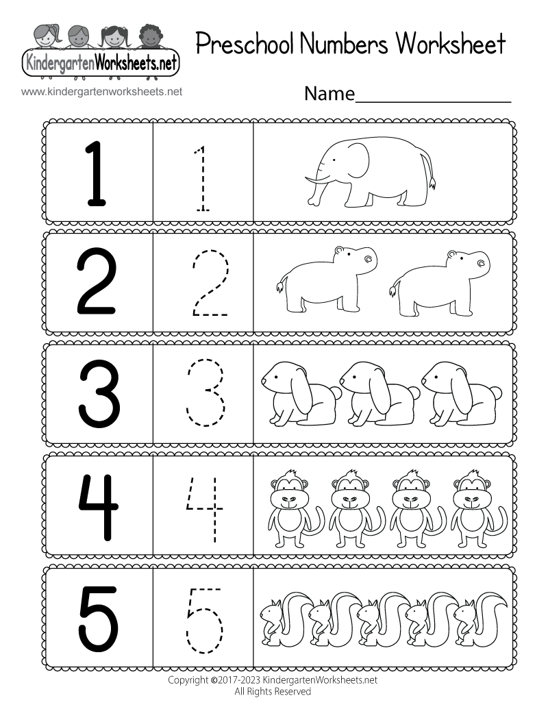 Printable Free Preschool Worksheets