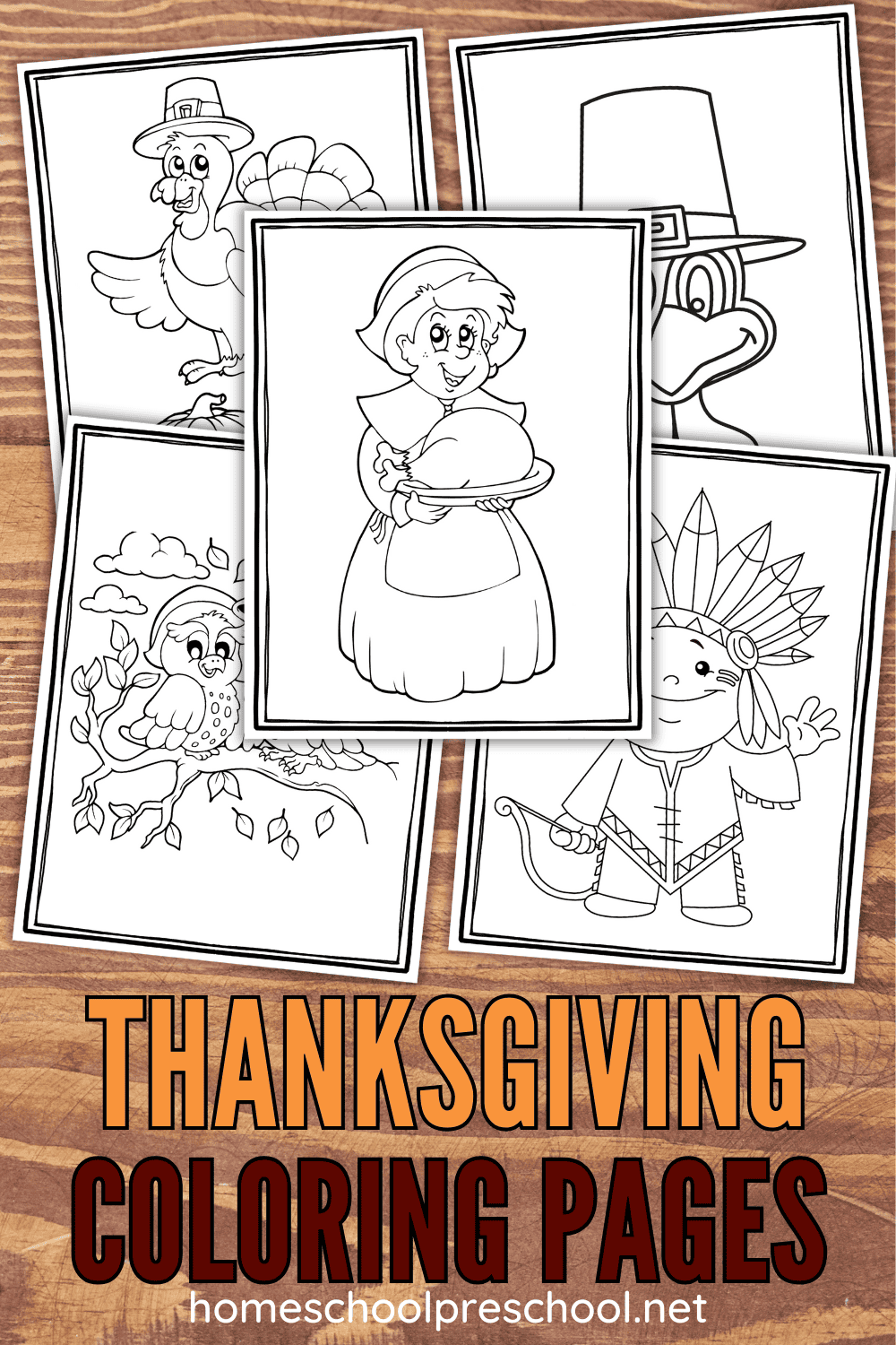 Printable Preschool Thanksgiving Coloring Pages