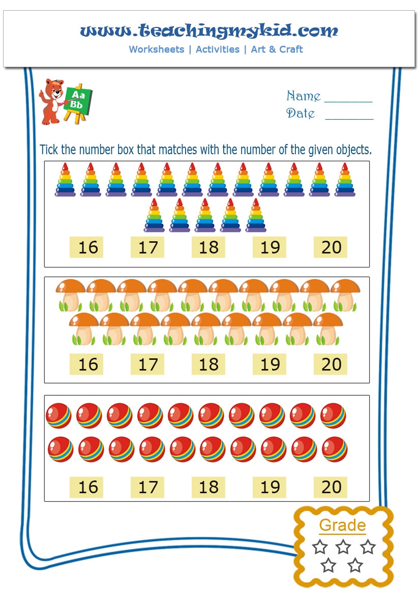 Free Printable Preschool Worksheets Match With Number 4