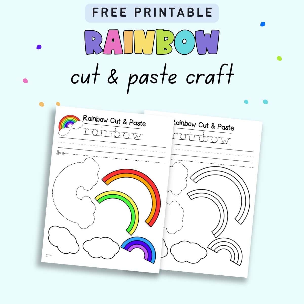 Free Printable Rainbow Cut And Paste Craft The Artisan Life