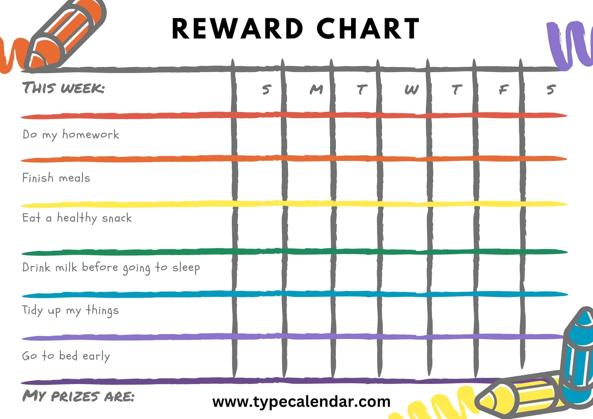 Printable Star Chart For Preschool Behavior
