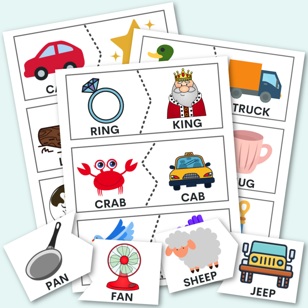 Free Printable Rhyming Puzzles Kara Creates