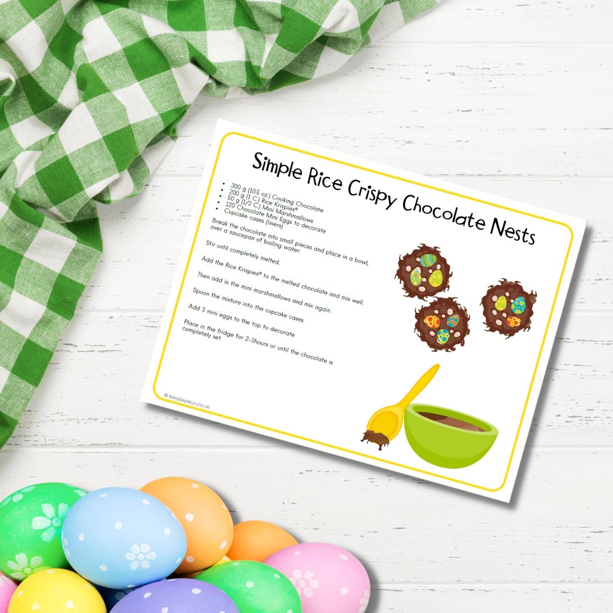 FREE Printable Rice Crispy Chocolate Nests Rainy Day Mum