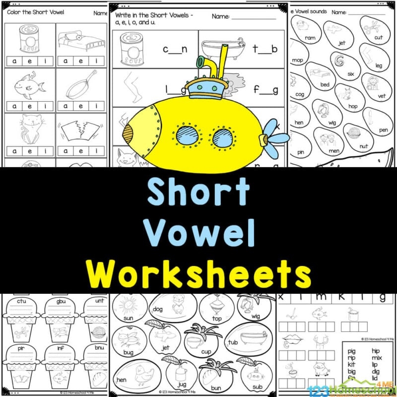 Free Printable Preschool Short Vowel Worksheets