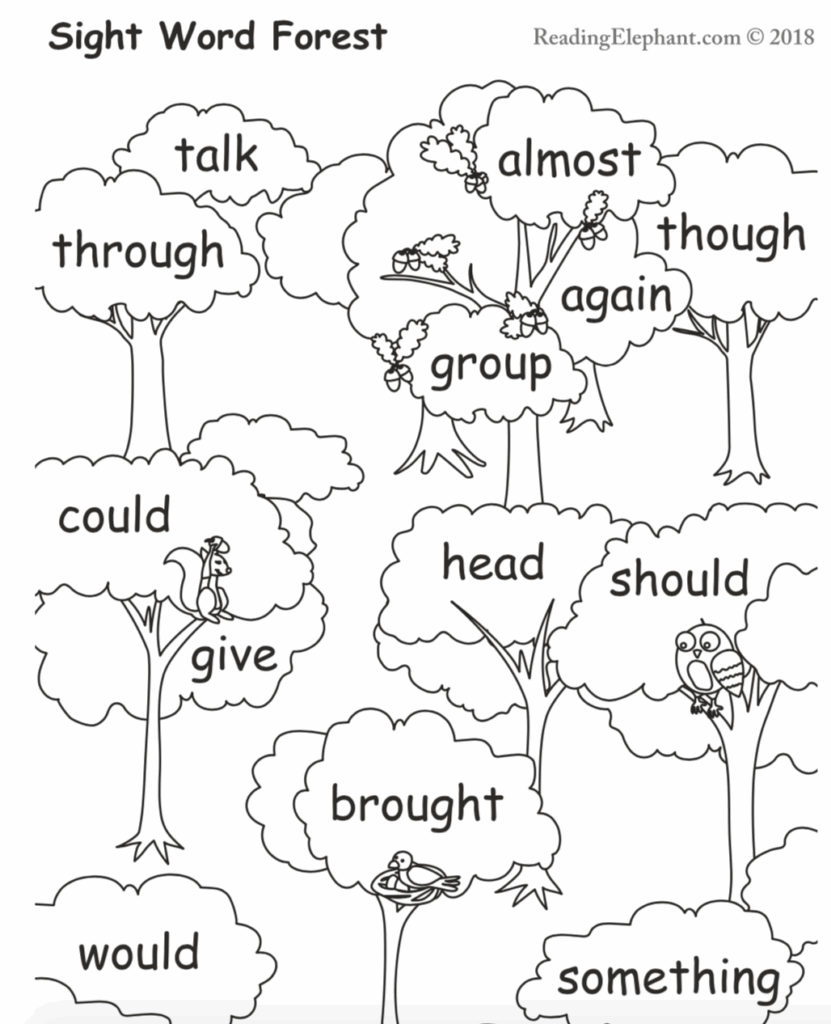 Printable Sight Words For Preschoolers - Printable Preschool Worksheets