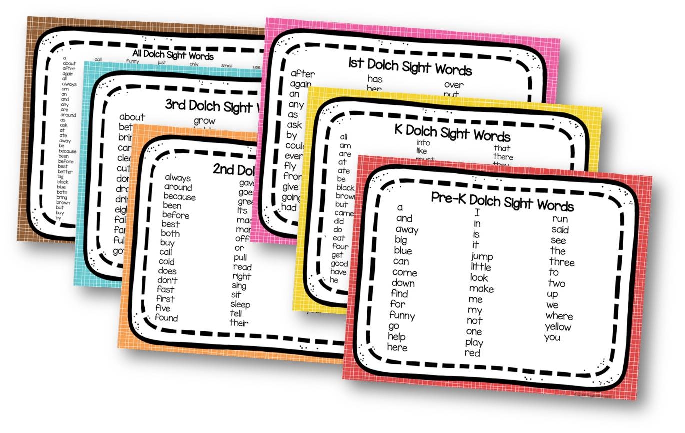 Printable Preschool Sight Words