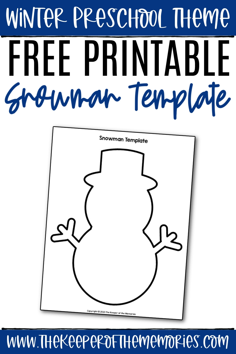 Printable Preschool Snowman