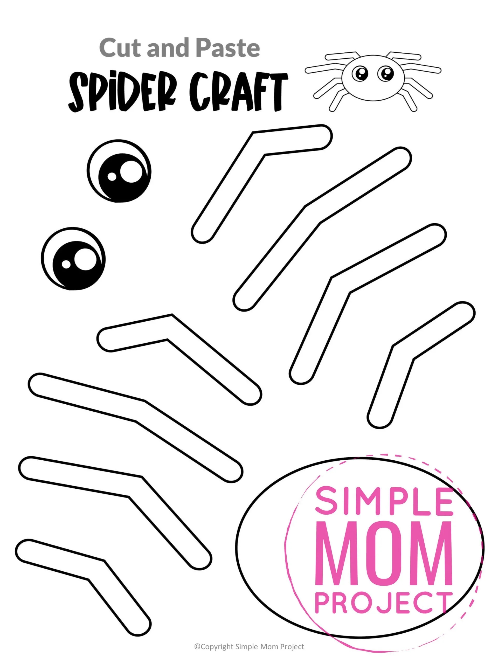 Printable Spiders For Preschoolers