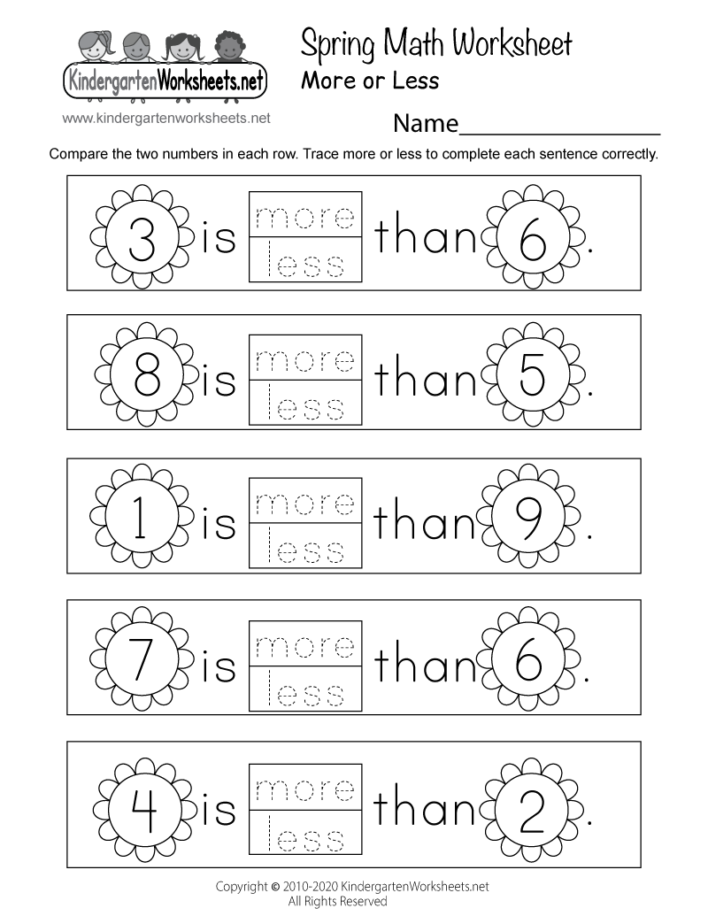 Printable Preschool Math Pages