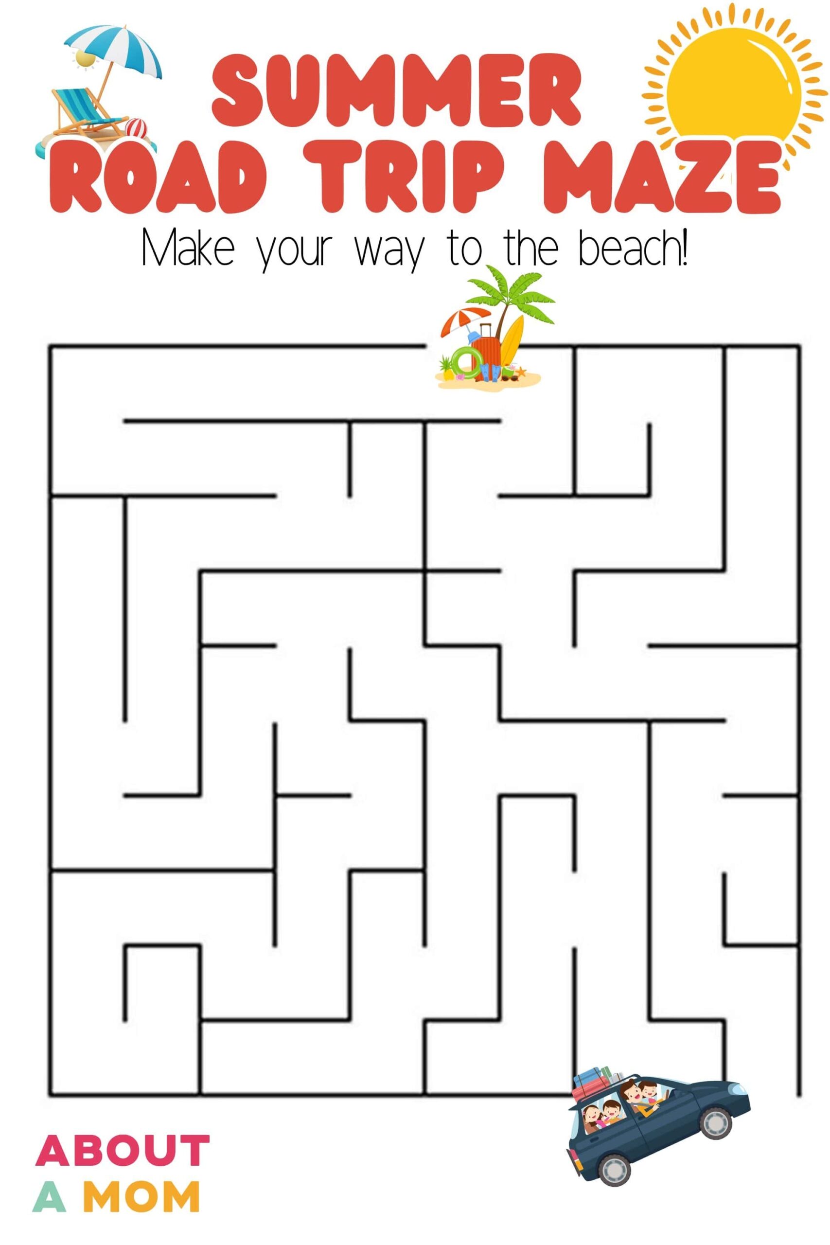 Free Printable Summer Road Trip Games For Kids About A Mom