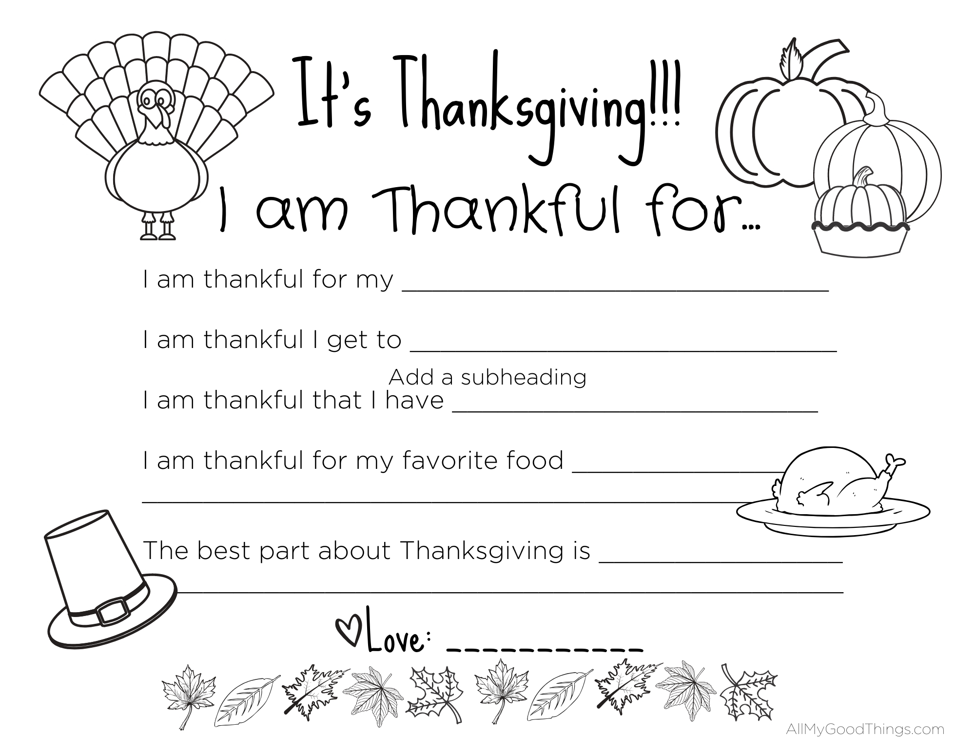 Printable Preschool Placemats