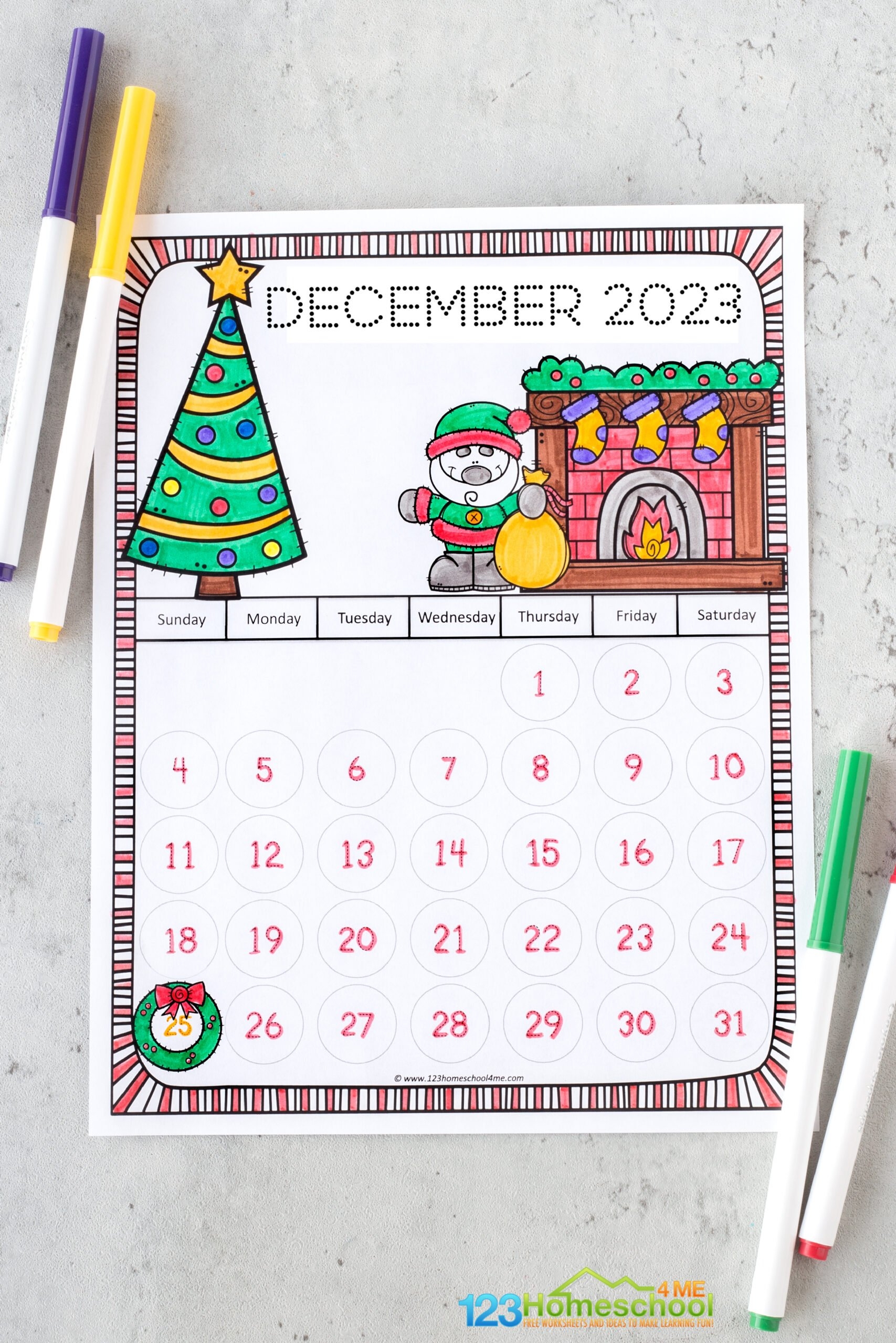 Free Printable Preschool Calendar Worksheets