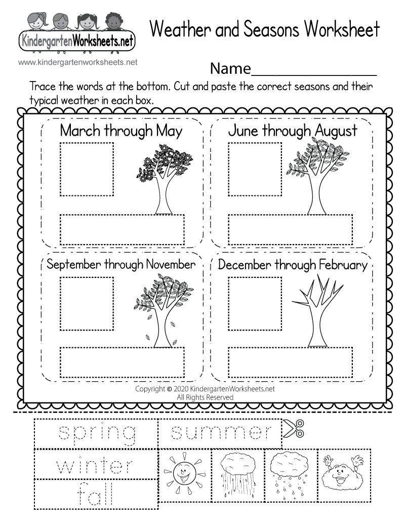 Free Printable Weather Worksheets For Preschool