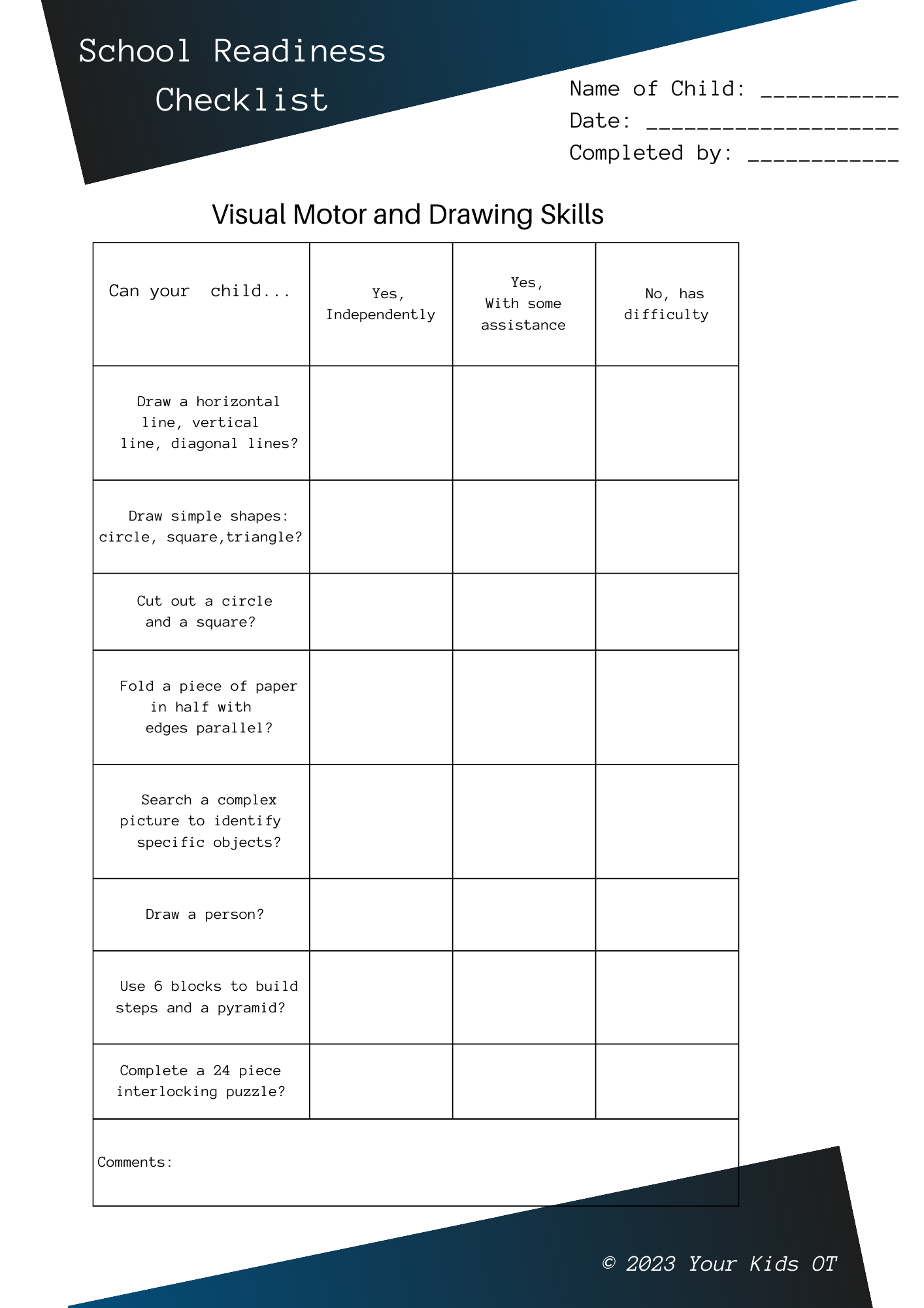 FREE School Readiness Checklist V2 2023