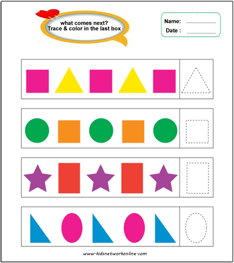 Free Shape Patterns Worksheet For Preschoolers Download Free Shape Patterns Worksheet For Preschoolers Png Images Free Worksheets On Clipart Library