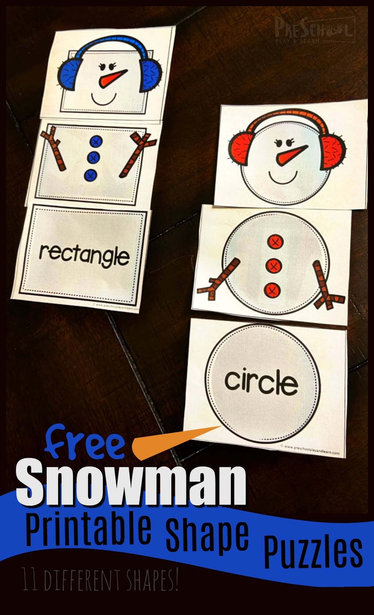 Printable Snowman Games For Preschoolers