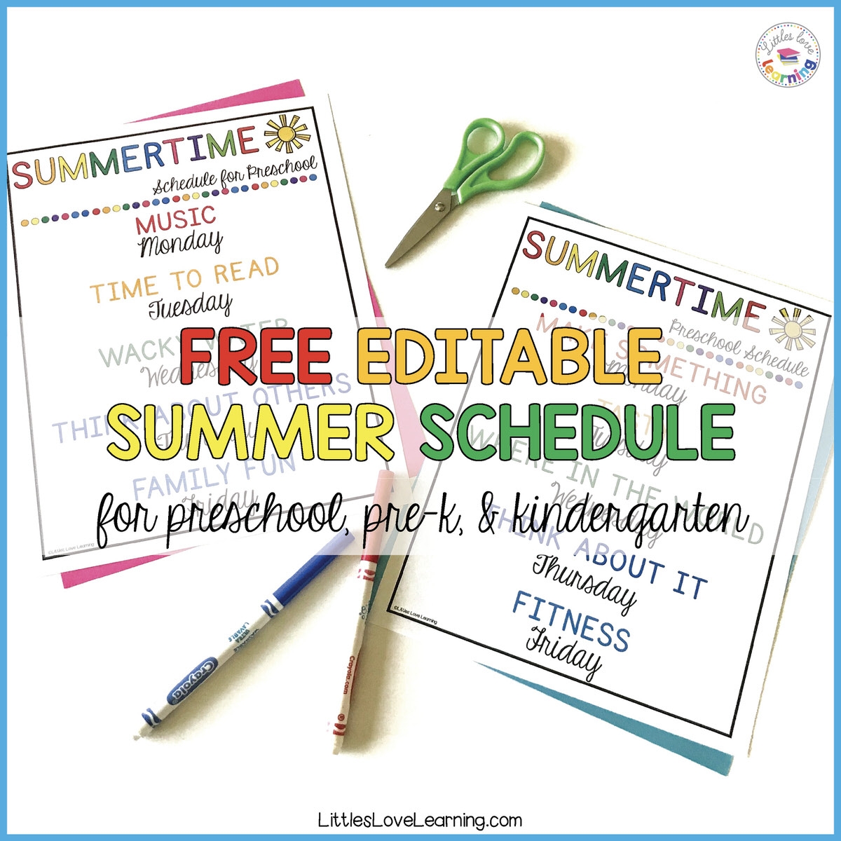 Printable Picture Schedule For Preschool