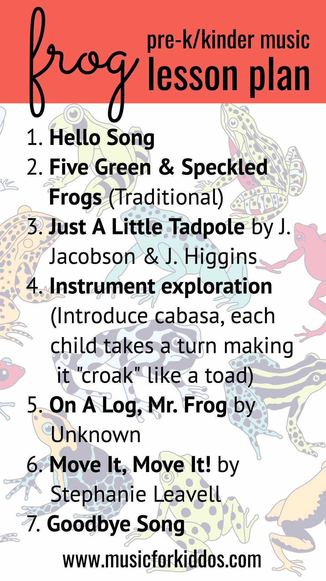 Frog Music Lesson Plan For Preschool U0026 Kindergarten Music For Kiddos
