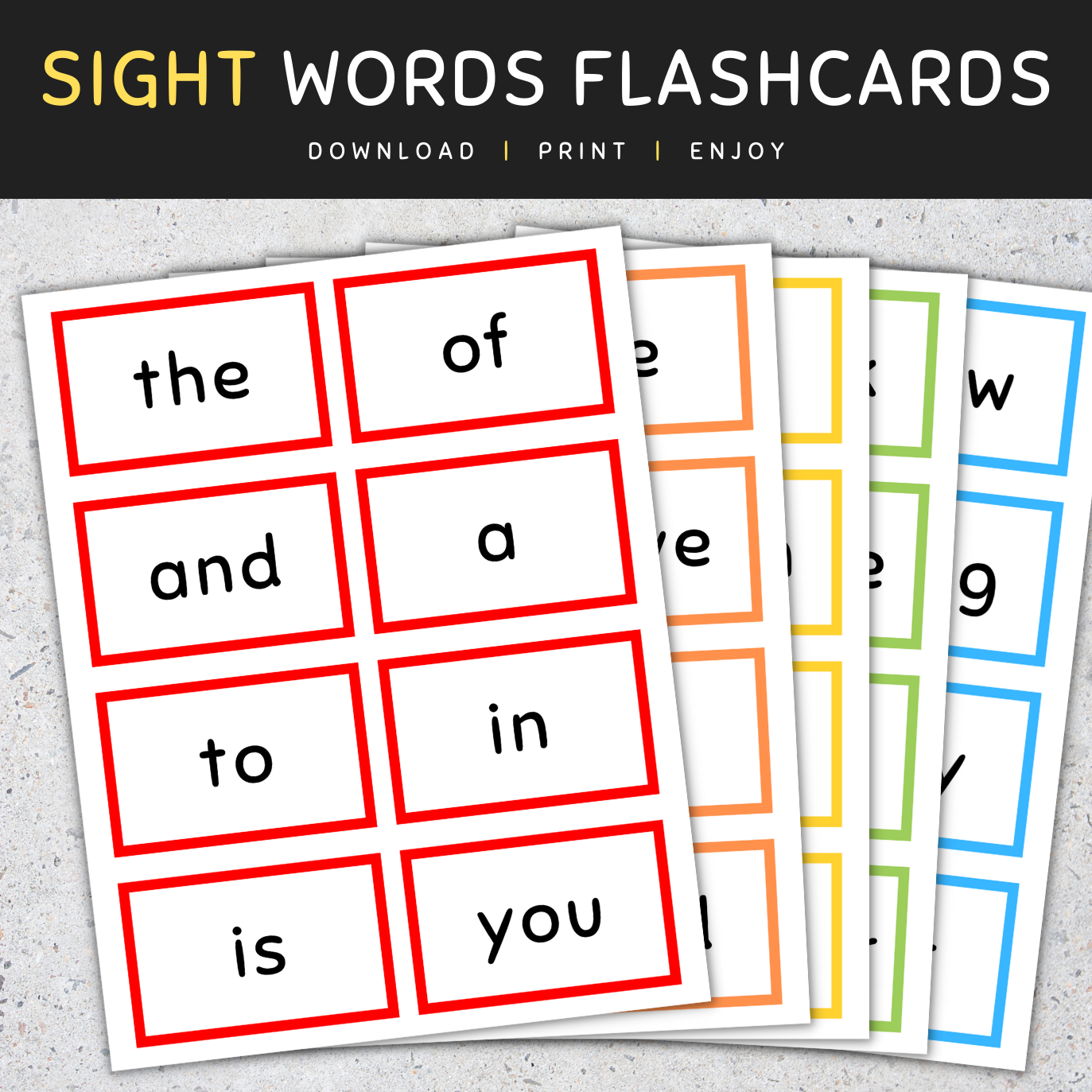 Fry Sight Words Flash Cards Fry s First 100 Sight Words 1 100 
