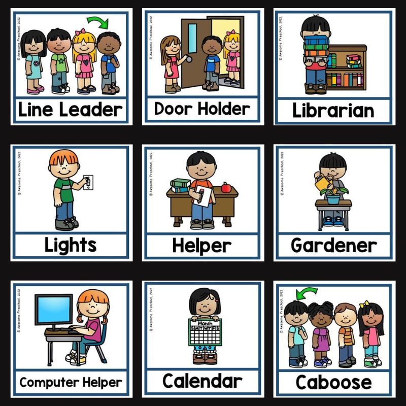 Fully Editable Classroom Jobs Job Chart Fun Classroom Decor