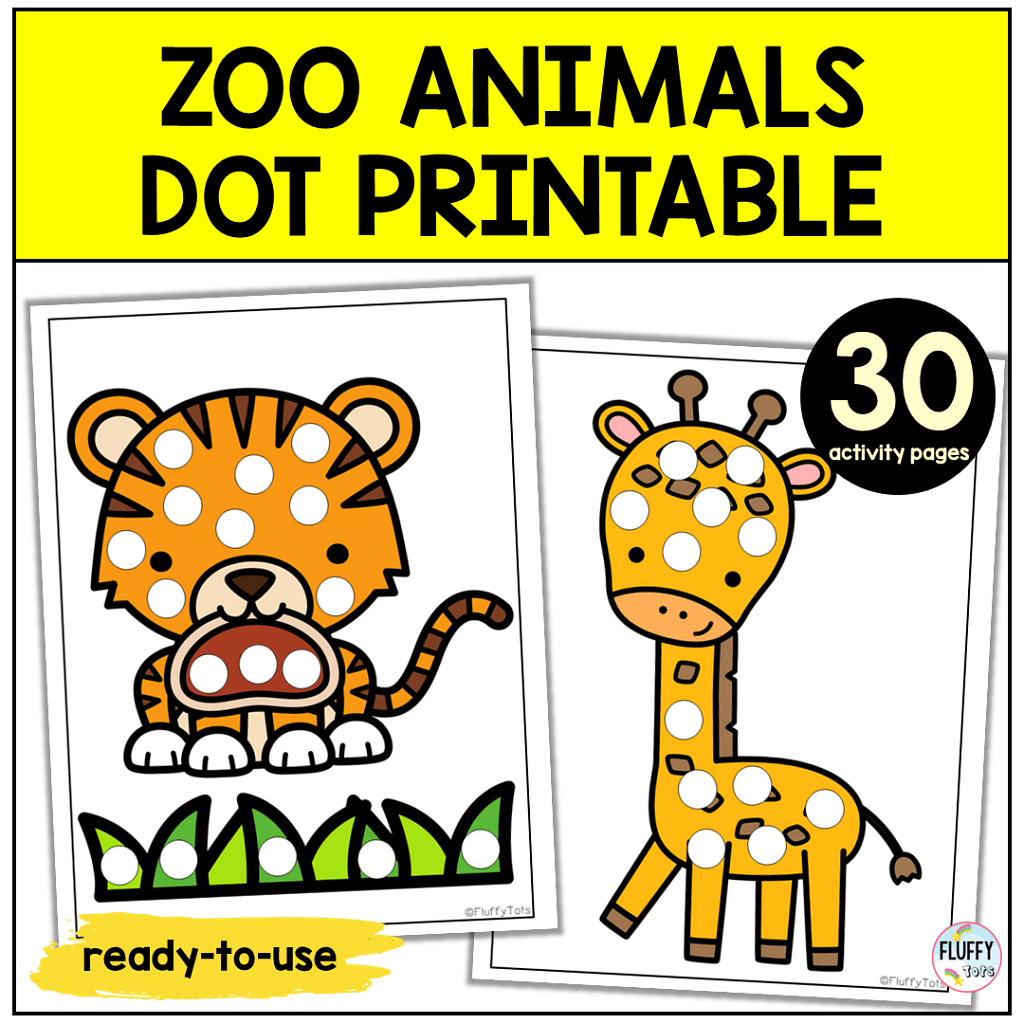 Printable Preschool Zoo Animals
