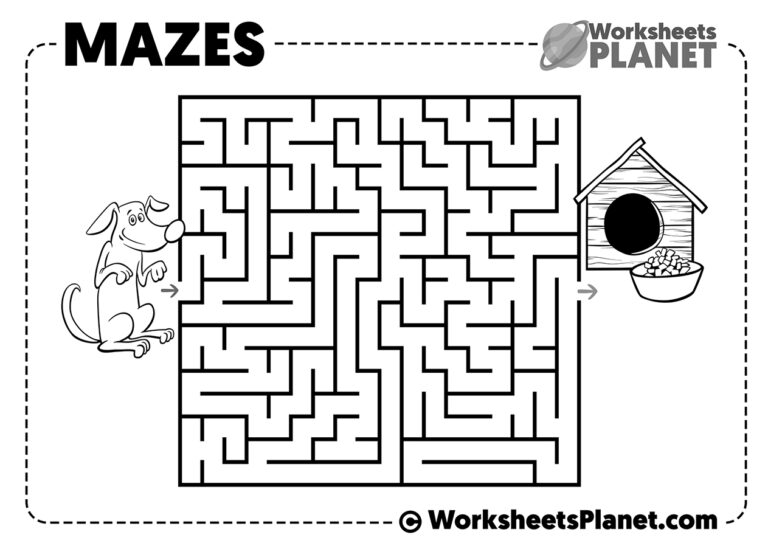 Printable Maze For Preschool - Printable Preschool Worksheets