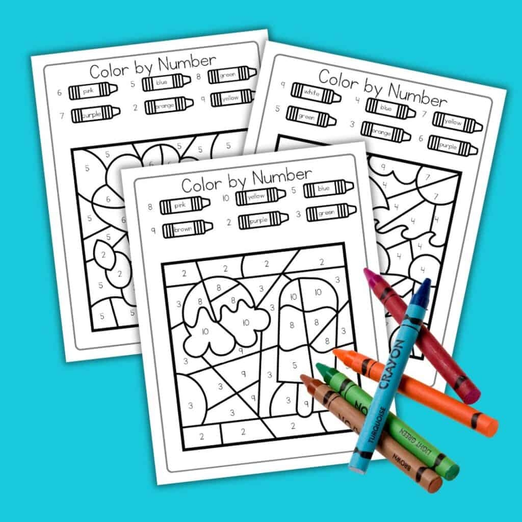 Printable Preschool Color By Number