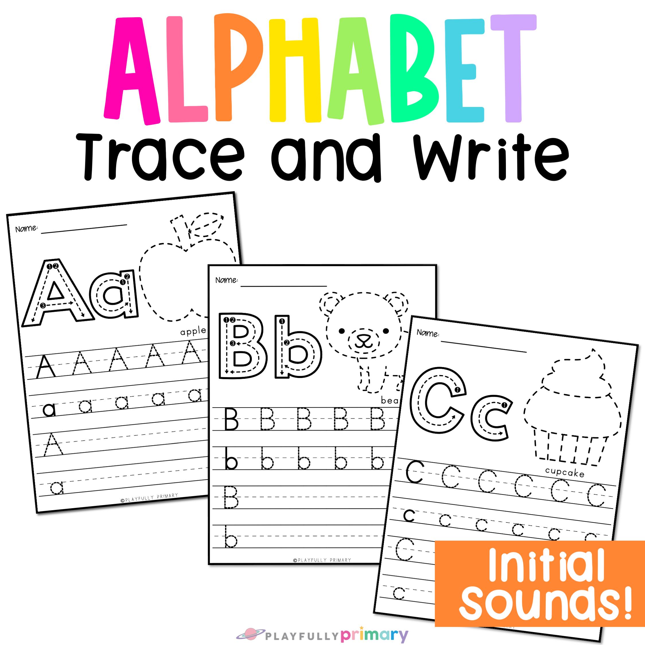 Fun Kindergarten Handwriting Practice Sheets Playfully Primary