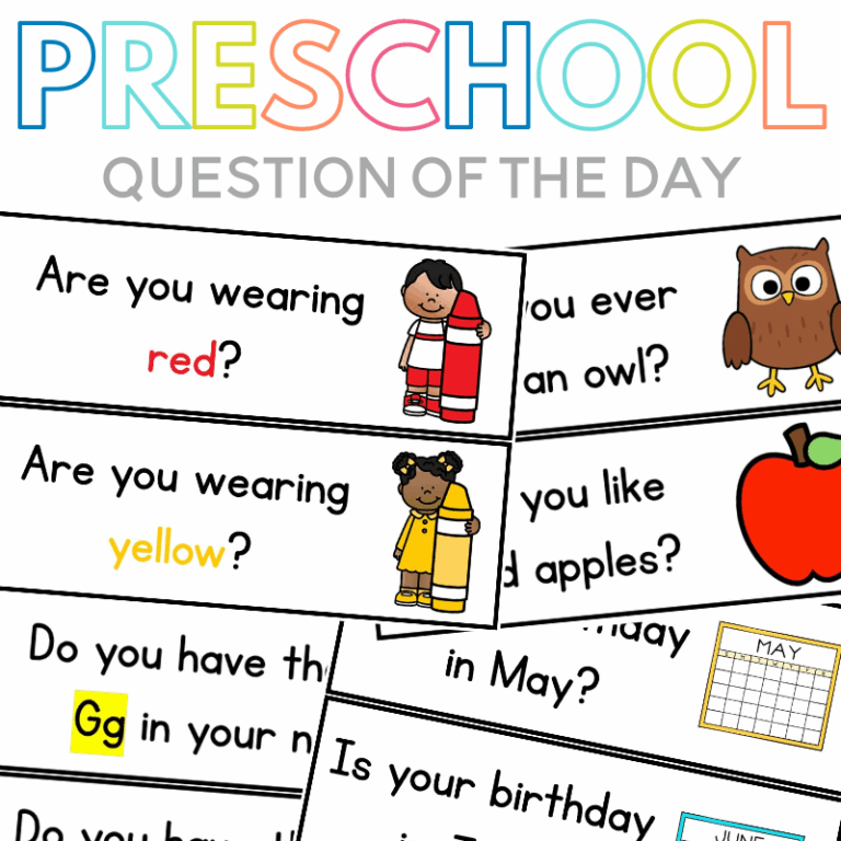 Fun Preschool Question Of The Day A Guide For Pre K Teachers And Parents Sarah Chesworth