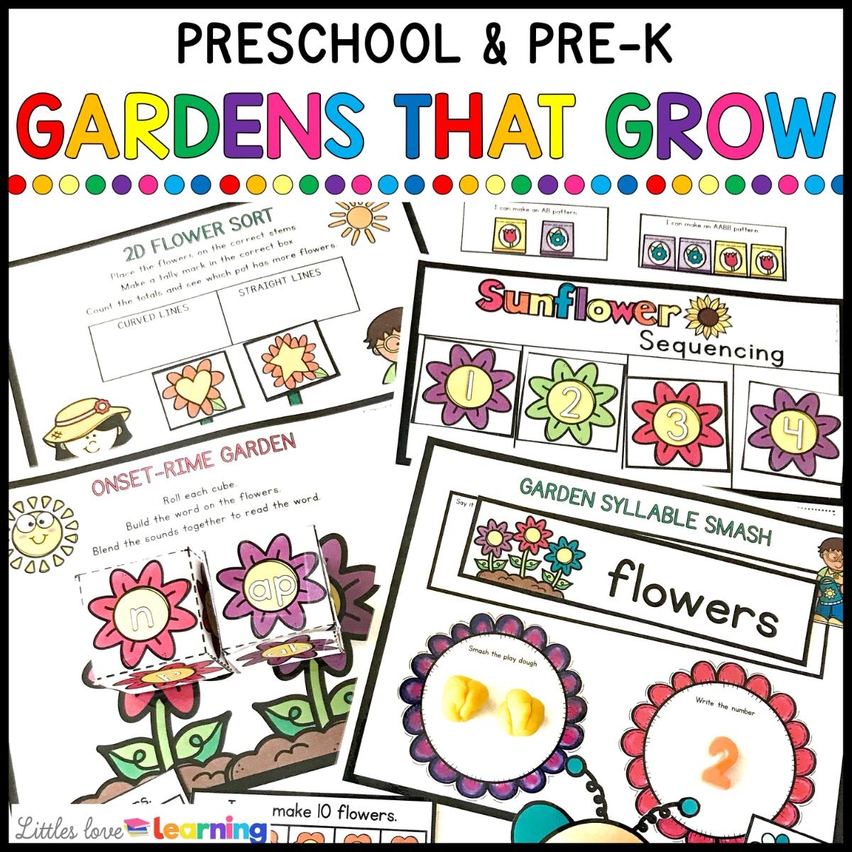 Gardens That Grow Preschool U0026 Pre K Math U0026 Literacy Printables