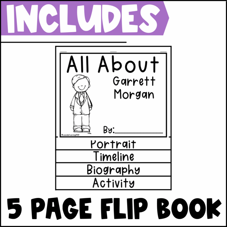 Garrett Morgan Biography Activities Flip Book U0026 Report Black History Month Classful