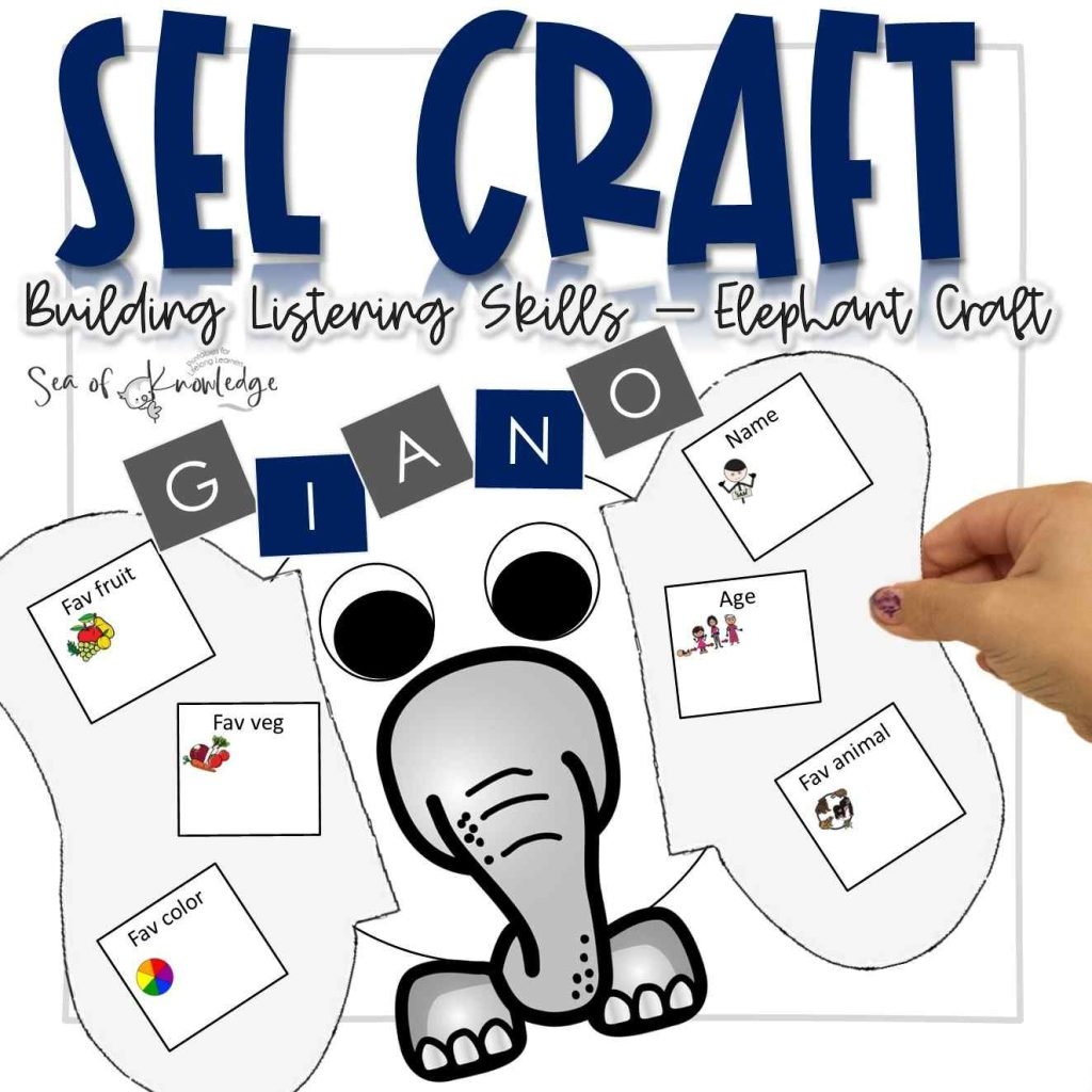 Good Listening Skills For Kids Listening Ears Elephant Craft
