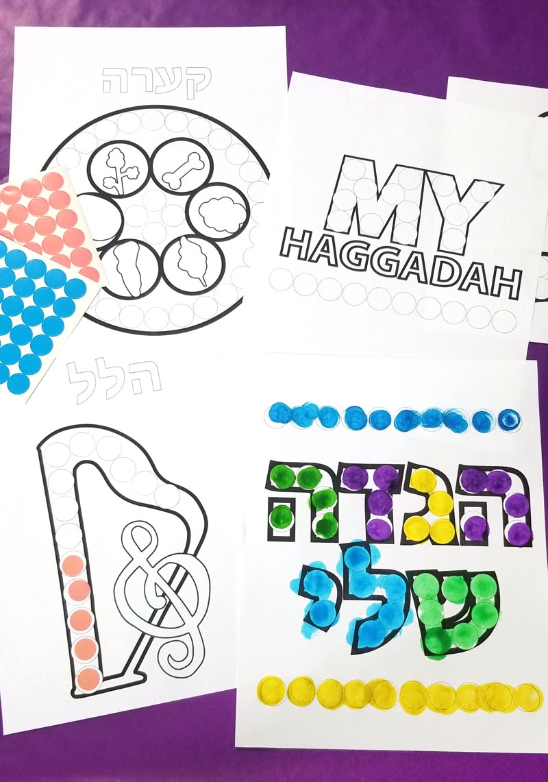 Haggadah For Kids Easy Printable Do A Dot And Craft 