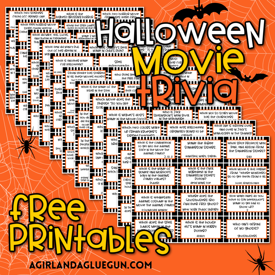 Halloween Movie Trivia Game With Free Printables A Girl And A 