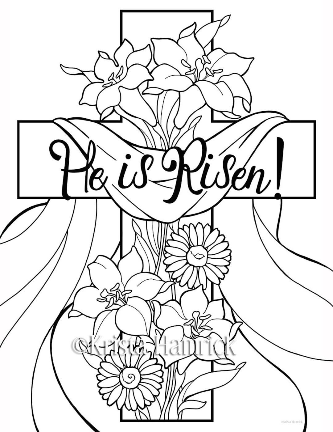 Printable Religious Preschool Easter Coloring Pages