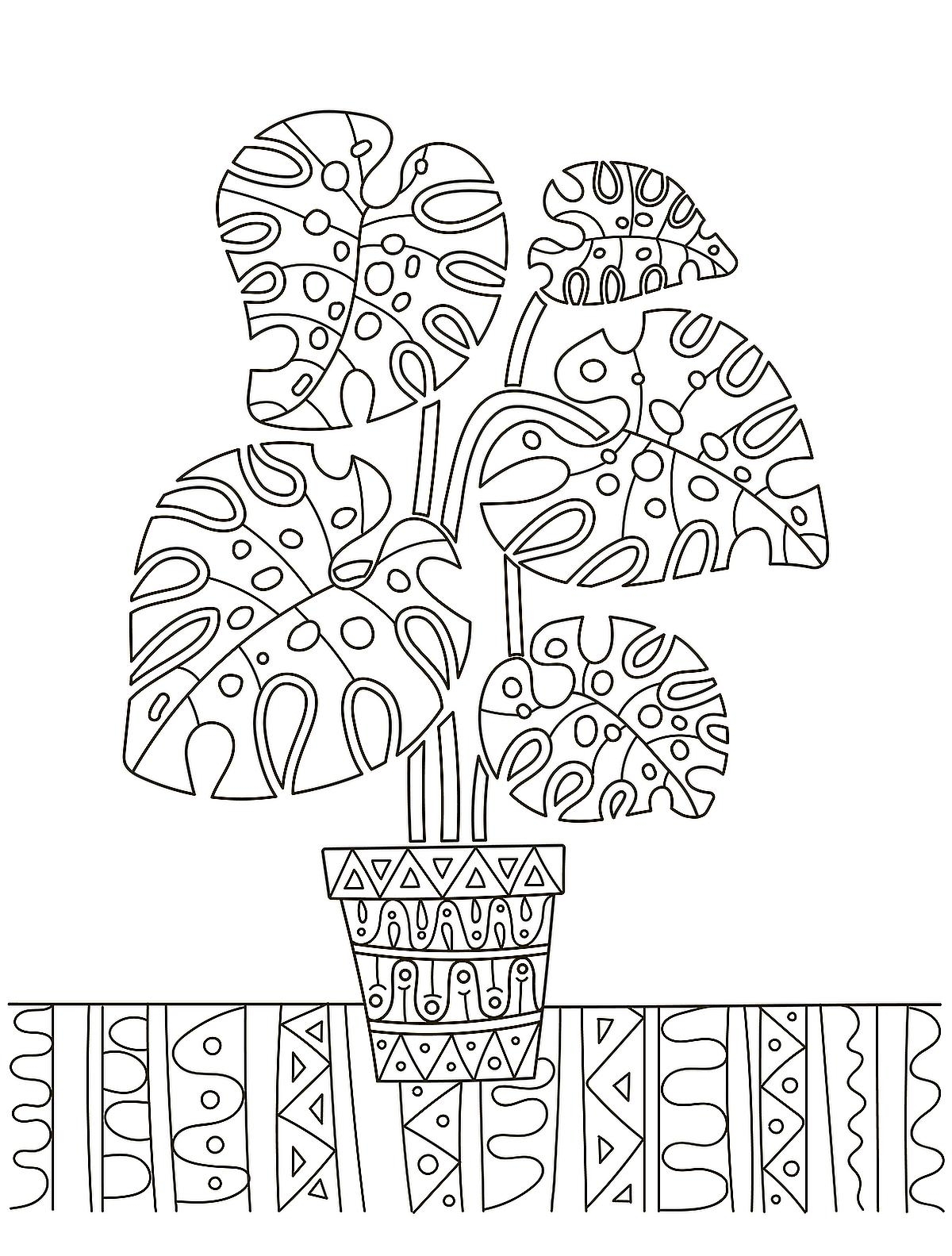 Houseplants Coloring Pages Free Printable Coloring Pages Of 