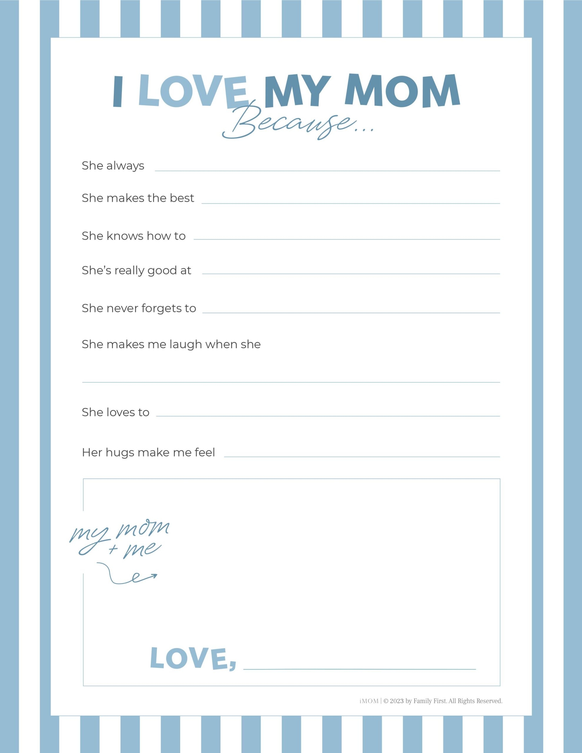 I Love My Mom Because