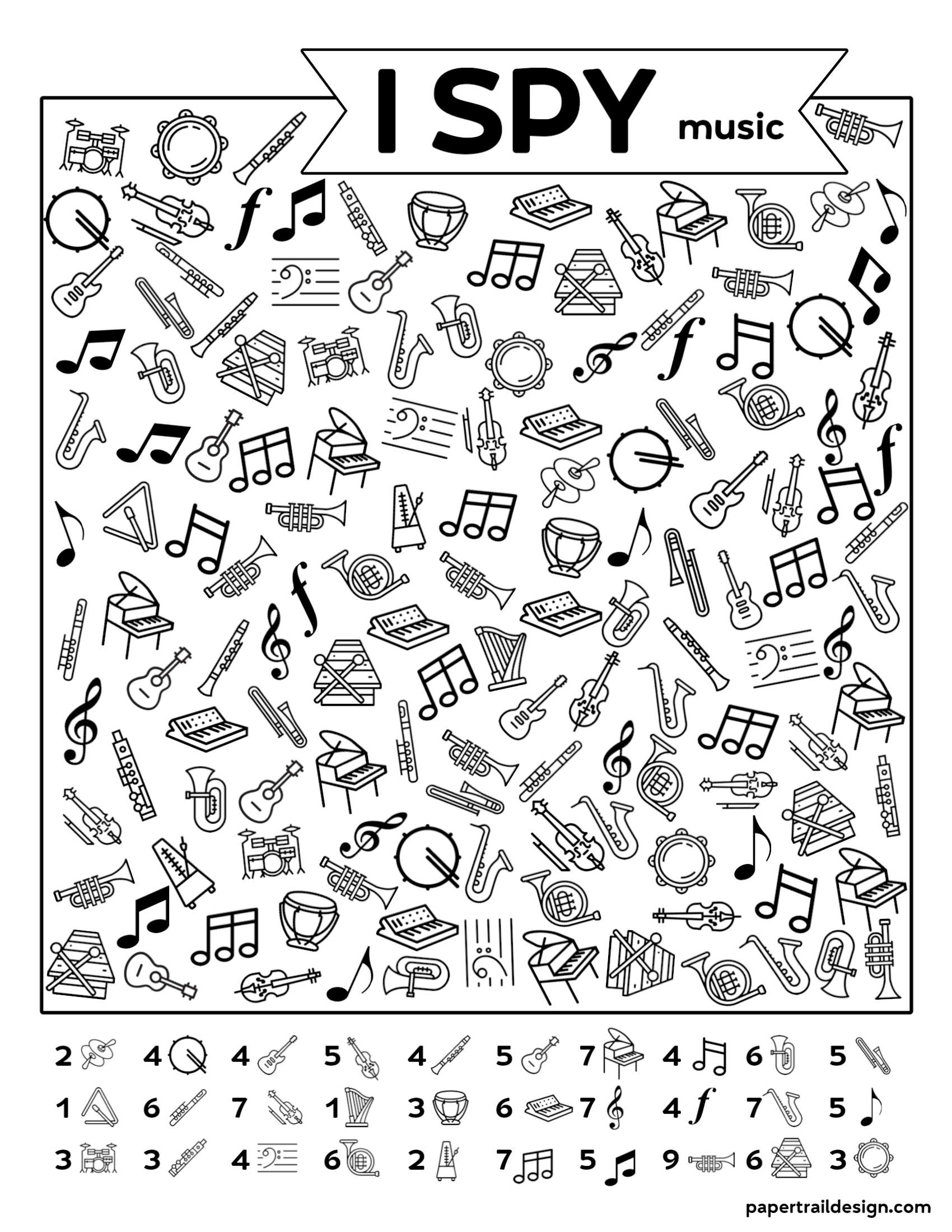 Printable Music Activities For Preschoolers