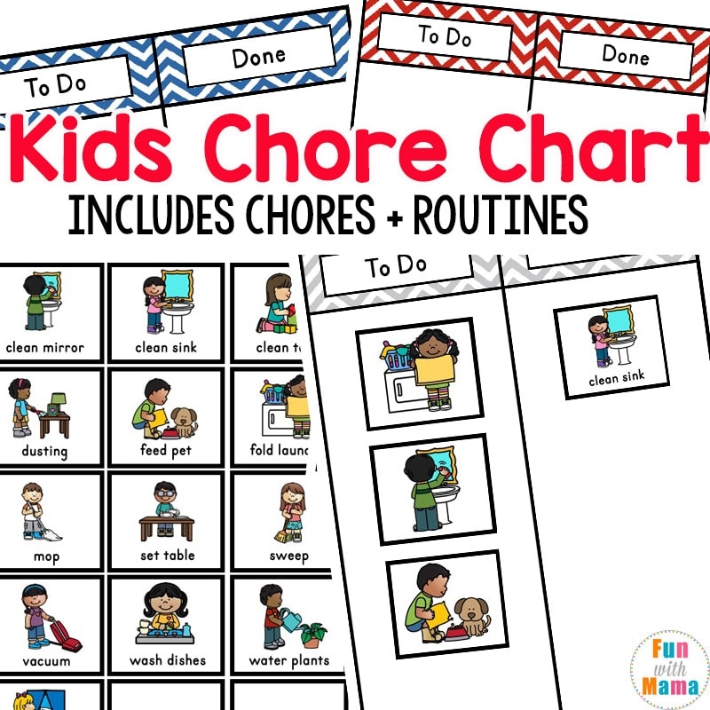 Printable Picture Preschool Chore Chart